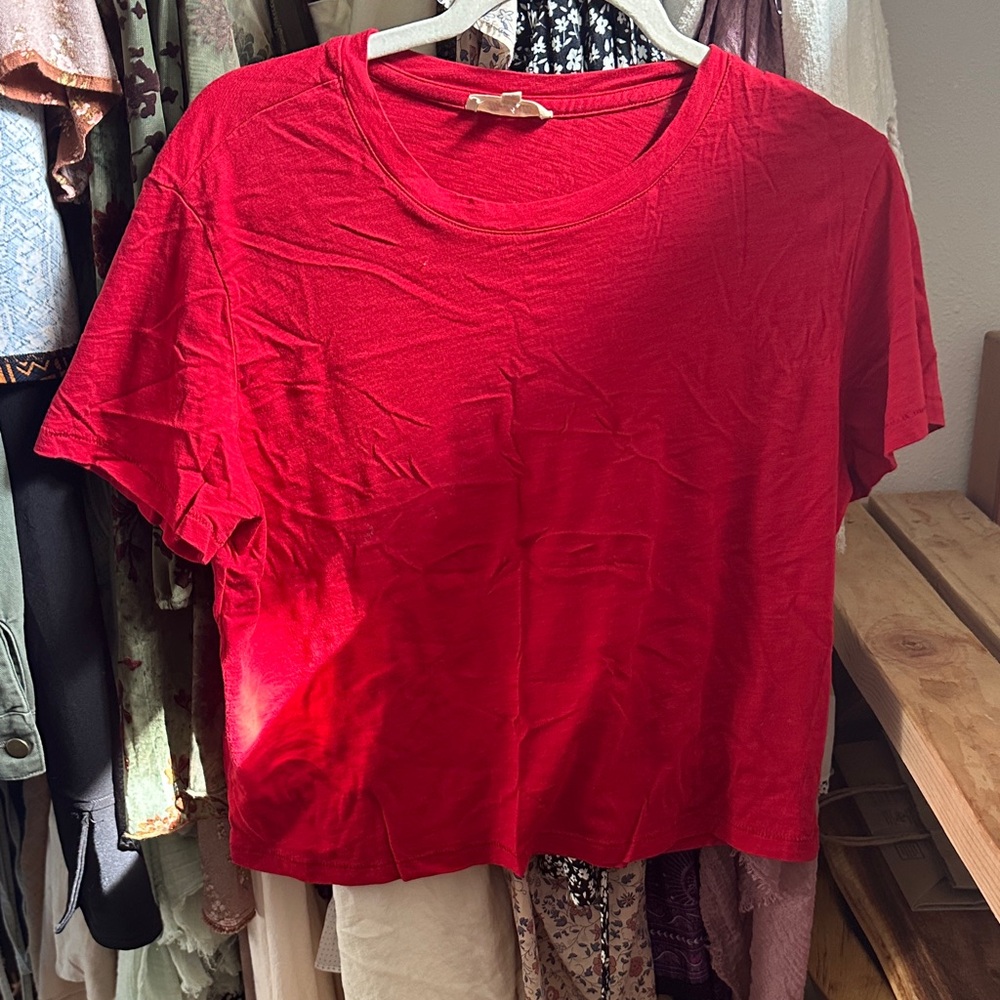 Madewell Vibrant Red Short Sleeve Tee